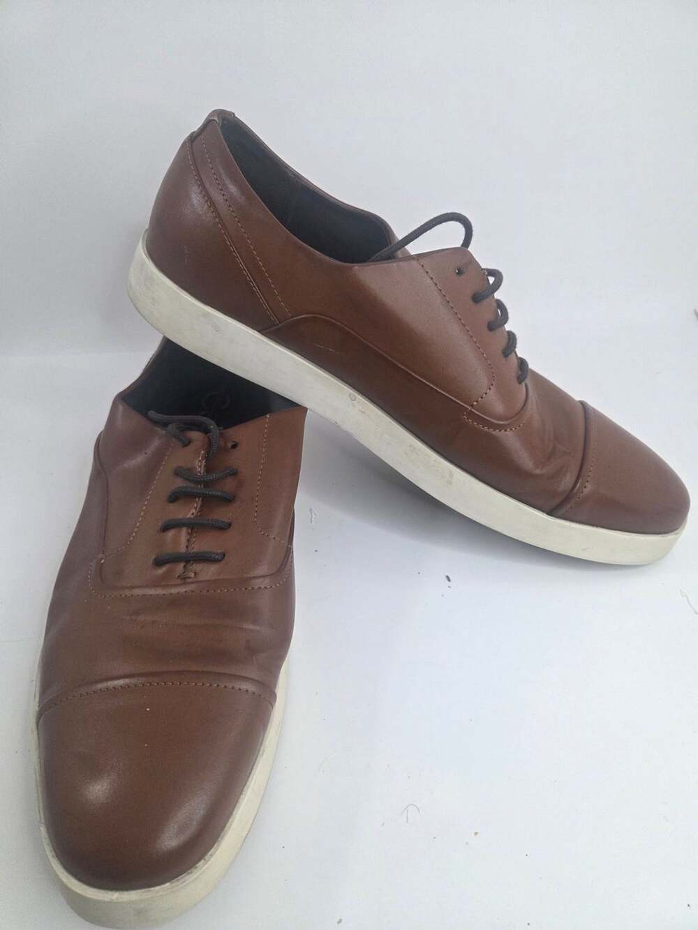 Calvin Klein Elijah Cap Toe Sneaker Brown Leather